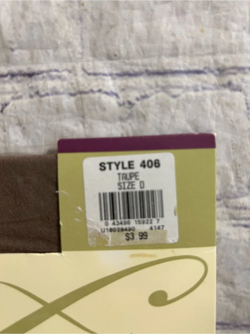 FIELD MANOR LYCRA SHEER PANTY TOP TAUPE/BEIGE SIZE D & CONTROL TOP TAUPE SIZE D